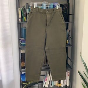Madewell olive green twill balloon pants, Size 29